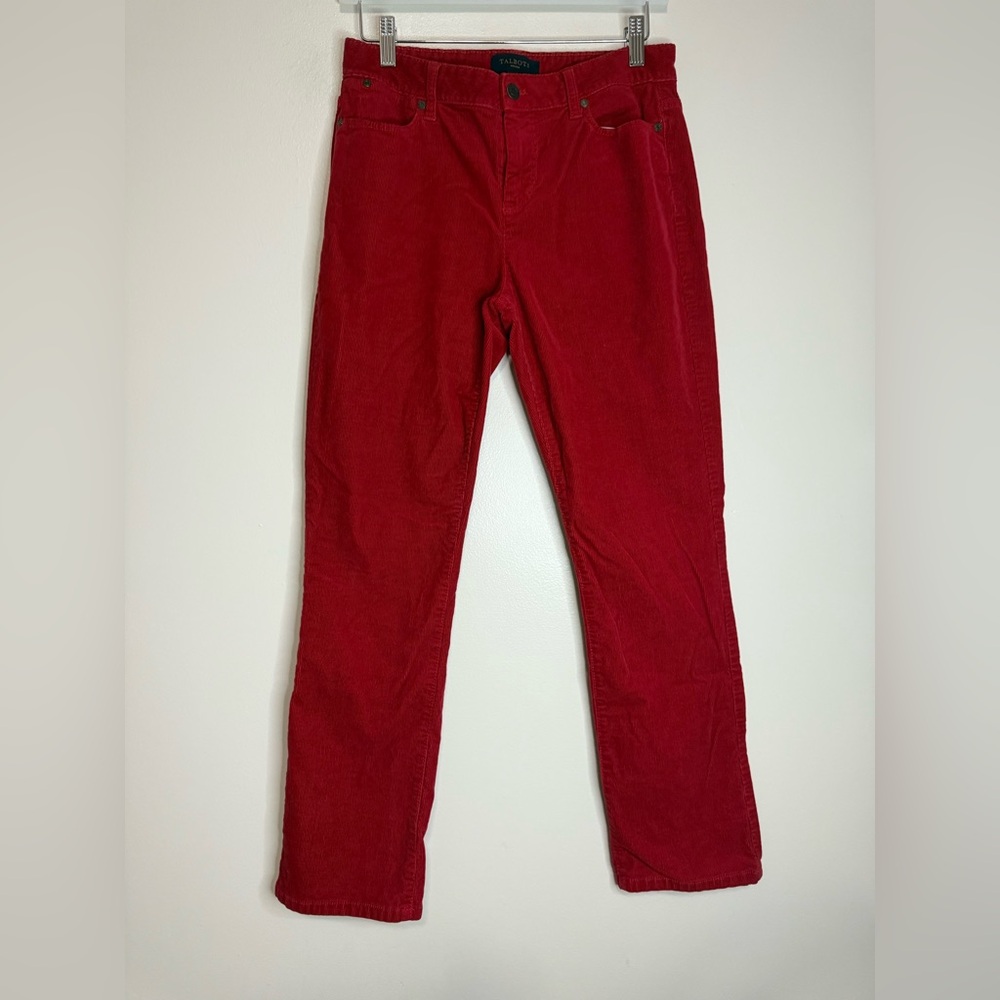 Talbots Heritage Red Corduroy bootcut Pants in size 8P